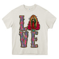 Cream Love Lady Of Guadalupe Heavy Core Tee - Jasminsmagicworld