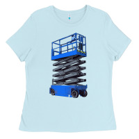 Baby Blue scissor lift Ladies Tee - LillyAllenDesigns