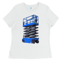 White scissor lift Ladies Tee - LillyAllenDesigns