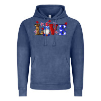 Vintage Denim american flag gnomes love Vintage Hoodie - Artiststas