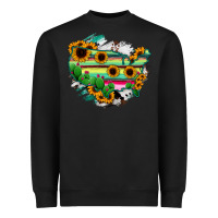 Black America Map Sunflower Cactus Serape Heavyweight Sweatshirt - RanaPortraitStore