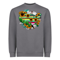 Storm America Map Sunflower Cactus Serape Heavyweight Sweatshirt - RanaPortraitStore