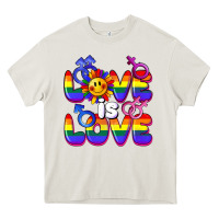 Cream Love is love Heavy Core Tee - FaDigitalArtStudio