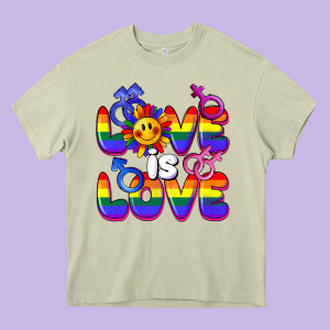 Love Is Love Heavy Core Tee Designed By Fadigitalartstudio