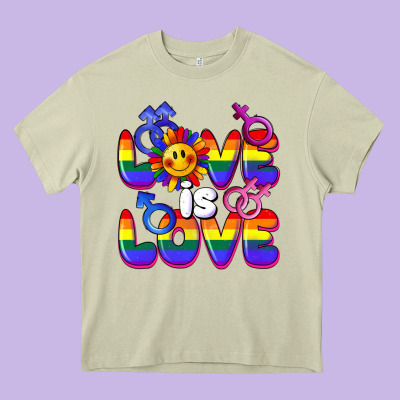 Love Is Love Heavy Core Tee Designed By Fadigitalartstudio