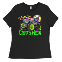 Black Monster Crusher Ladies Tee - CowhideDigitalArt