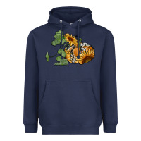 Navy sunflower pumpkin Heavyweight Hoodie - RanaPortraitStore