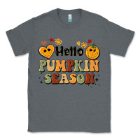 Charcoal Heather hello pumpkin season Classic Tee - BarkalooDesign