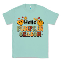 Seafoam hello pumpkin season Classic Tee - BarkalooDesign