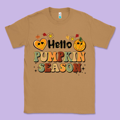 Hello Pumpkin Season Classic Tee Designed By Barkaloodesign