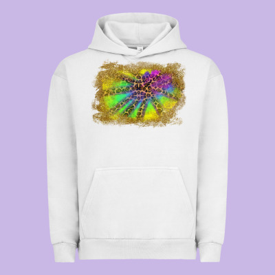 Colorful Glitter Leopard Background Urban Hoodie Designed By Ranaportraitstore