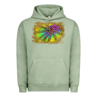 Pigment Oil Green colorful glitter leopard background Urban Hoodie - RanaPortraitStore