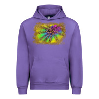 Tulip colorful glitter leopard background Urban Hoodie - RanaPortraitStore