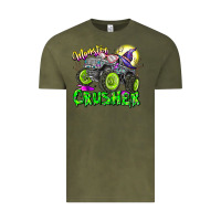 Vintage Olive Monster Crusher Vintage Tee - CowhideDigitalArt