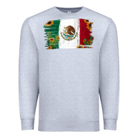 Heather Grey Mexican Flag Cactus Sunflower Premium Sweatshirt - Jasminsmagicworld