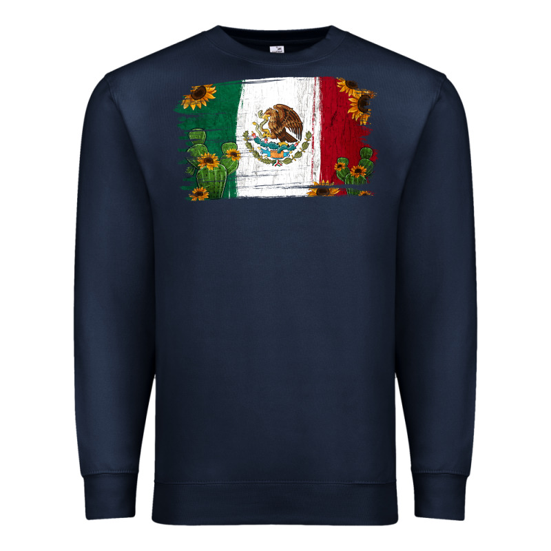 Mexican Flag Cactus Sunflower Premium Sweatshirt by Jasminsmagicworld | Teevron