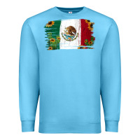 Ocean Blue Mexican Flag Cactus Sunflower Premium Sweatshirt - Jasminsmagicworld
