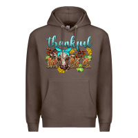 Coffee thankful mama cow Premium Hoodie - BarkalooDesign