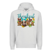Dove Grey thankful mama cow Premium Hoodie - BarkalooDesign