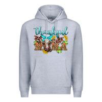 Heather Grey thankful mama cow Premium Hoodie - BarkalooDesign