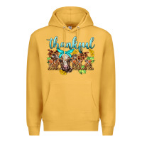 Mustard thankful mama cow Premium Hoodie - BarkalooDesign