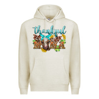 Oatmeal Heather thankful mama cow Premium Hoodie - BarkalooDesign