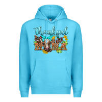 Ocean Blue thankful mama cow Premium Hoodie - BarkalooDesign