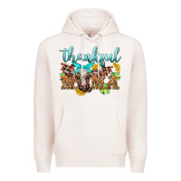 Pale Pink thankful mama cow Premium Hoodie - BarkalooDesign