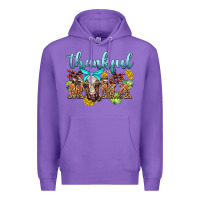 Purple thankful mama cow Premium Hoodie - BarkalooDesign