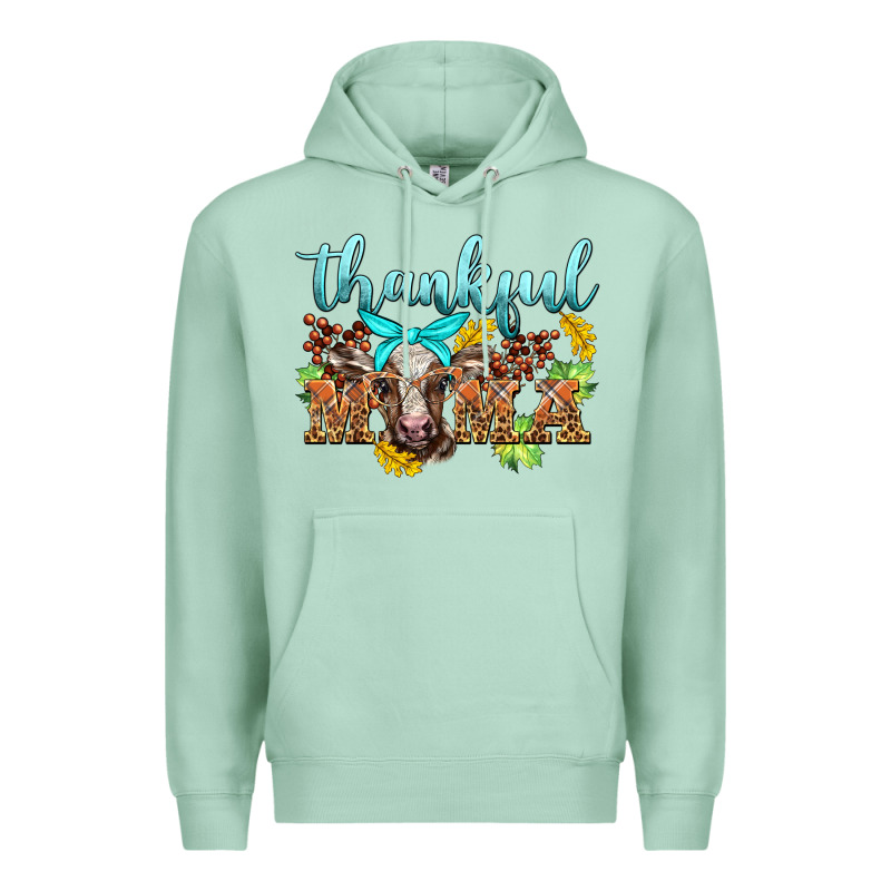 Thankful Mama Cow Premium Hoodie by BarkalooDesign | Teevron