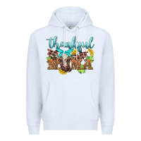 White thankful mama cow Premium Hoodie - BarkalooDesign