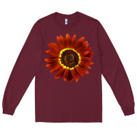 Burgundy Rouge Royale Sunflower Long Sleeve Tee - LillyAllenDesigns