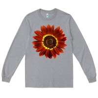 Heather Grey Rouge Royale Sunflower Long Sleeve Tee - LillyAllenDesigns