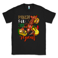 Black Pinch peel eat repeat crawfish Classic Tee - FaDigitalArtStudio