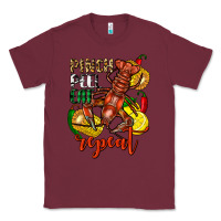 Burgundy Pinch peel eat repeat crawfish Classic Tee - FaDigitalArtStudio