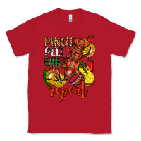 Red Pinch peel eat repeat crawfish Classic Tee - FaDigitalArtStudio