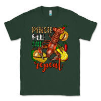 Sports Green Pinch peel eat repeat crawfish Classic Tee - FaDigitalArtStudio