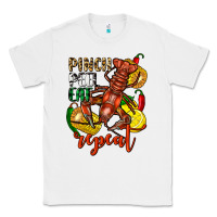 White Pinch peel eat repeat crawfish Classic Tee - FaDigitalArtStudio