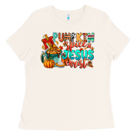Bone Pumpkin pie Jesus Christ Ladies Tee - CowhideDigitalArt