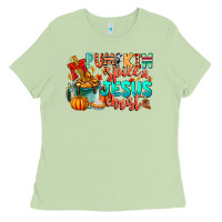 Matcha Pumpkin pie Jesus Christ Ladies Tee - CowhideDigitalArt