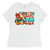 Pumpkin Pie Jesus Christ Ladies Tee | Teevron