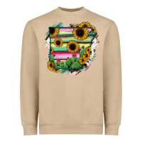 Mushroom Arkansas Map Sunflower Cactus Serape Heavyweight Sweatshirt - RanaPortraitStore