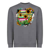 Storm Arkansas Map Sunflower Cactus Serape Heavyweight Sweatshirt - RanaPortraitStore