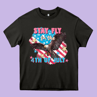 Stay Fly For The 4th Of July Heavy Core Tee Designed By Fadigitalartstudio