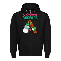 Black Drinking Buddies Zipper Hoodie - Jasminsmagicworld