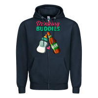 Navy Drinking Buddies Zipper Hoodie - Jasminsmagicworld