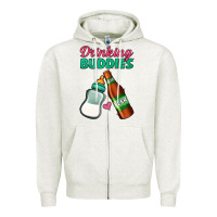 Oatmeal Heather Drinking Buddies Zipper Hoodie - Jasminsmagicworld