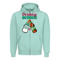 Seafoam Drinking Buddies Zipper Hoodie - Jasminsmagicworld