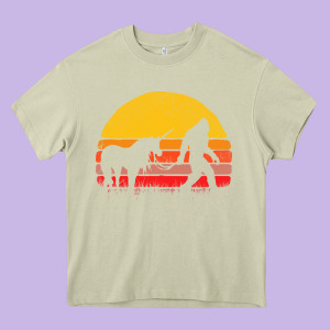 Sasquatch And Unicorn Vintage Heavy Core Tee Designed By Artisfamous