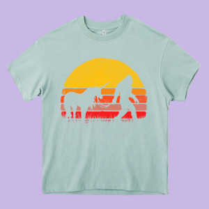 Sasquatch And Unicorn Vintage Heavy Core Tee Designed By Artisfamous